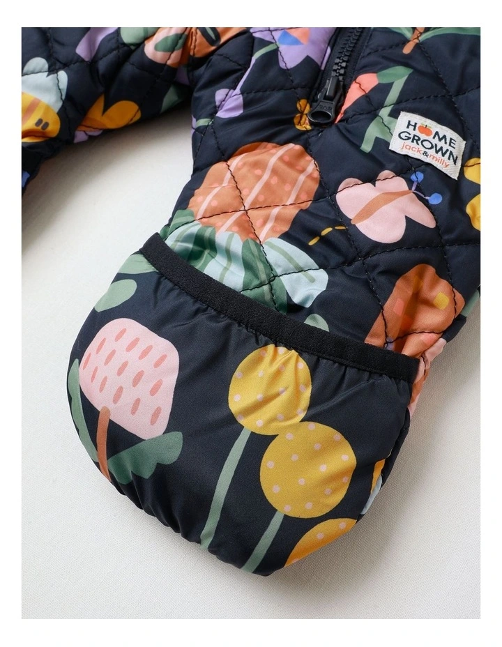 Kai Quilted Zip Puffer Coverall in Multi image 5