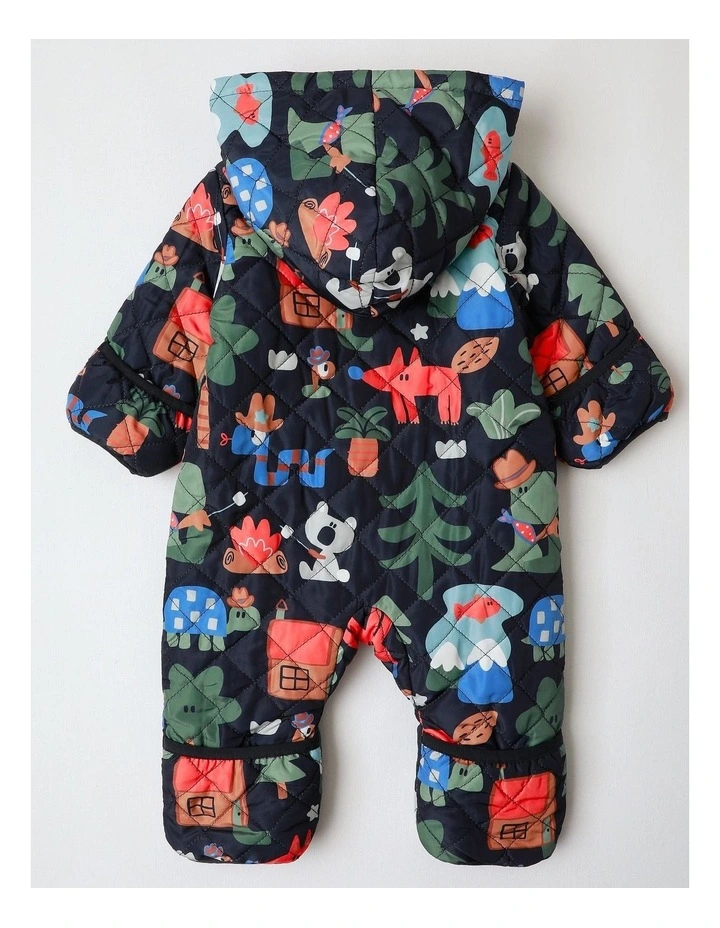 Kai Quilted Zip Puffer in Coverall image 3