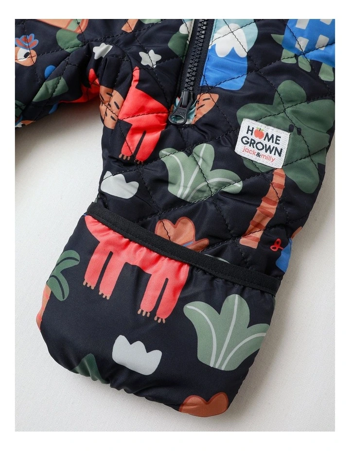 Kai Quilted Zip Puffer in Coverall image 4