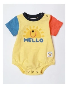 Essentials Arlo Spliced Bodysuit With Sunshine Club Boucle in Assorted