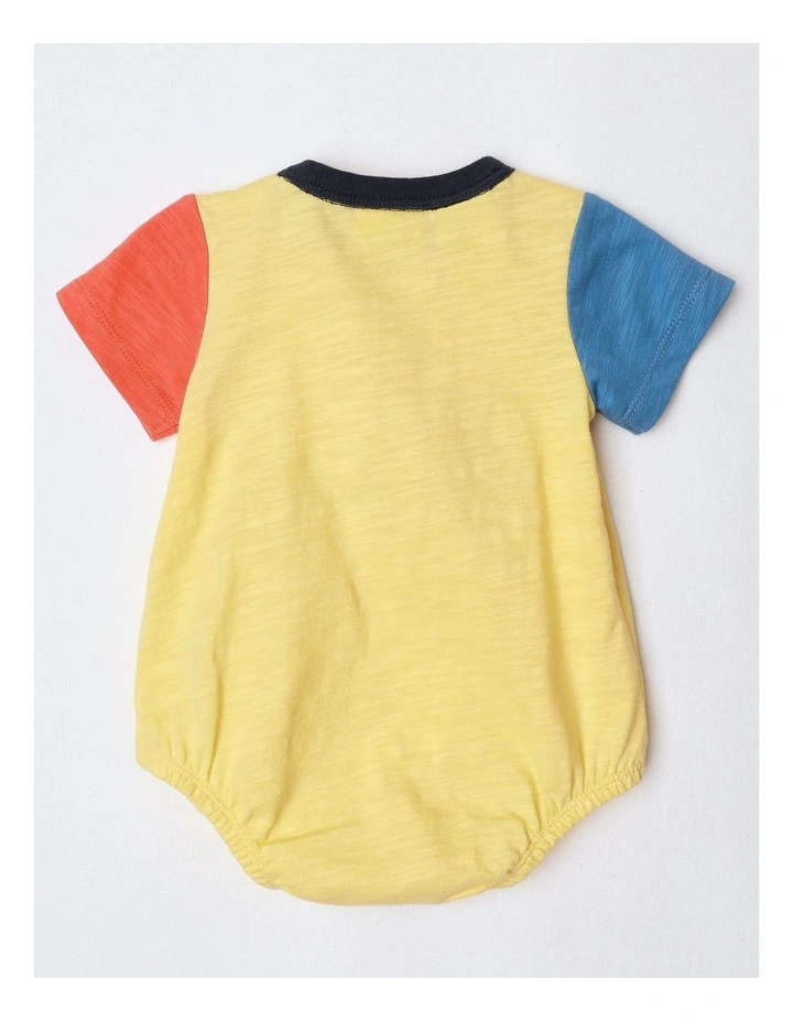 Essentials Arlo Spliced Bodysuit With Sunshine Club Boucle in Assorted image 2