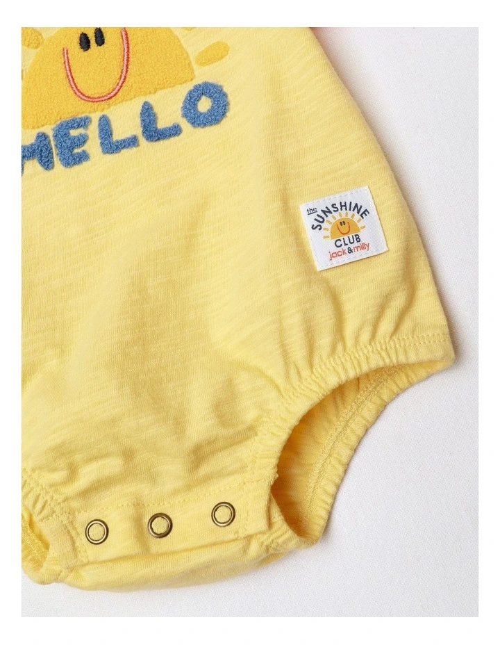 Essentials Arlo Spliced Bodysuit With Sunshine Club Boucle in Assorted image 3