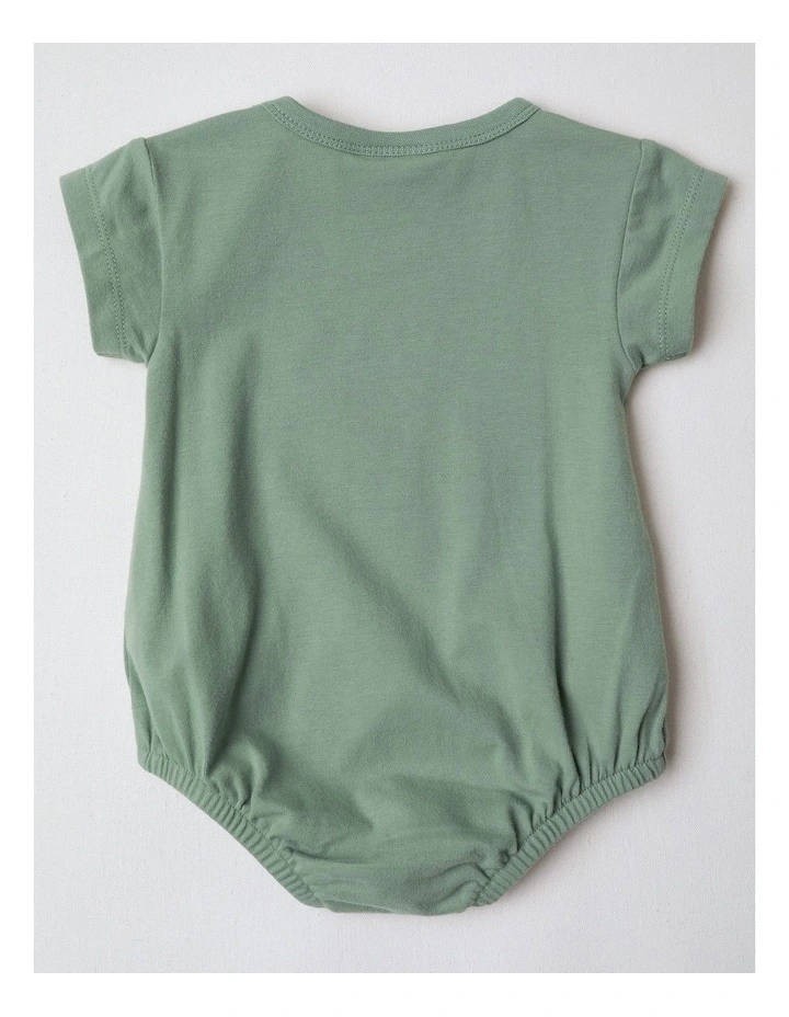 Naturals 2 Pack Rib Bodysuits with Koala Embroidery in Green image 6