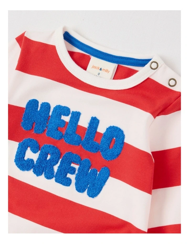 Lachie Hello Crew Boucle Bodysuit in Blue image 2