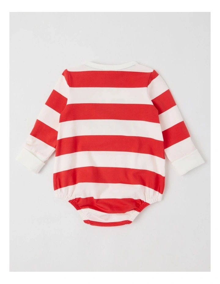 Lachie Hello Crew Boucle Bodysuit in Blue image 3