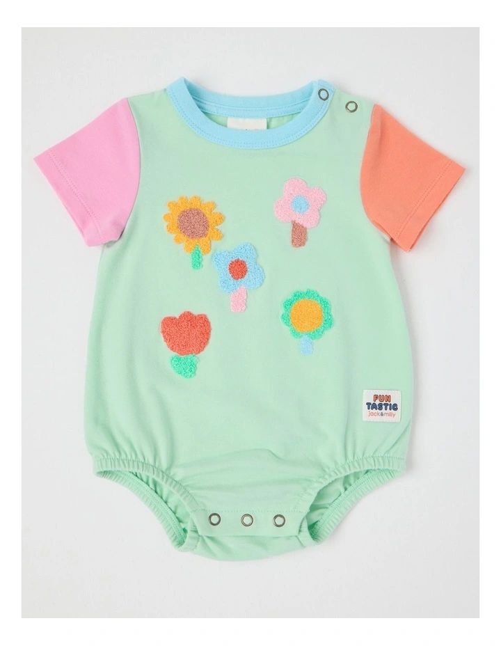 Reggie Colourblocked Bodysuit in Sage image 1