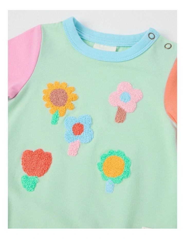 Reggie Colourblocked Bodysuit in Sage image 2