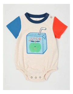 Reggie Colourblocked Bodysuit in Oat Marle