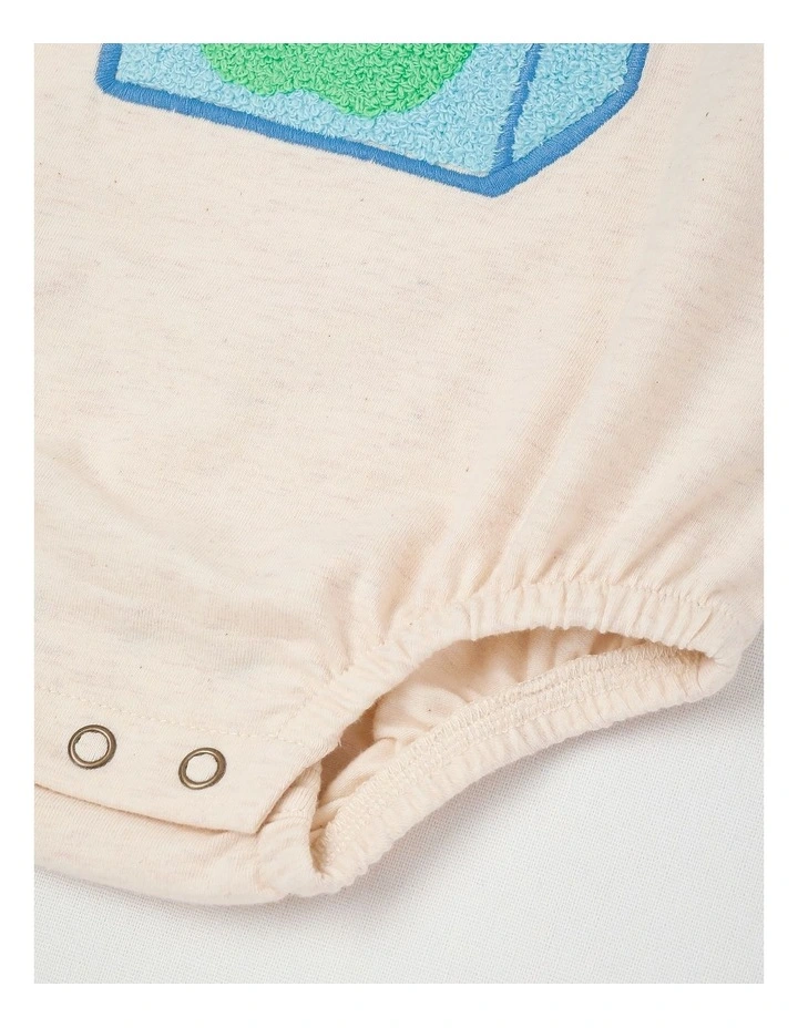 Reggie Colourblocked Bodysuit in Oat Marle image 4