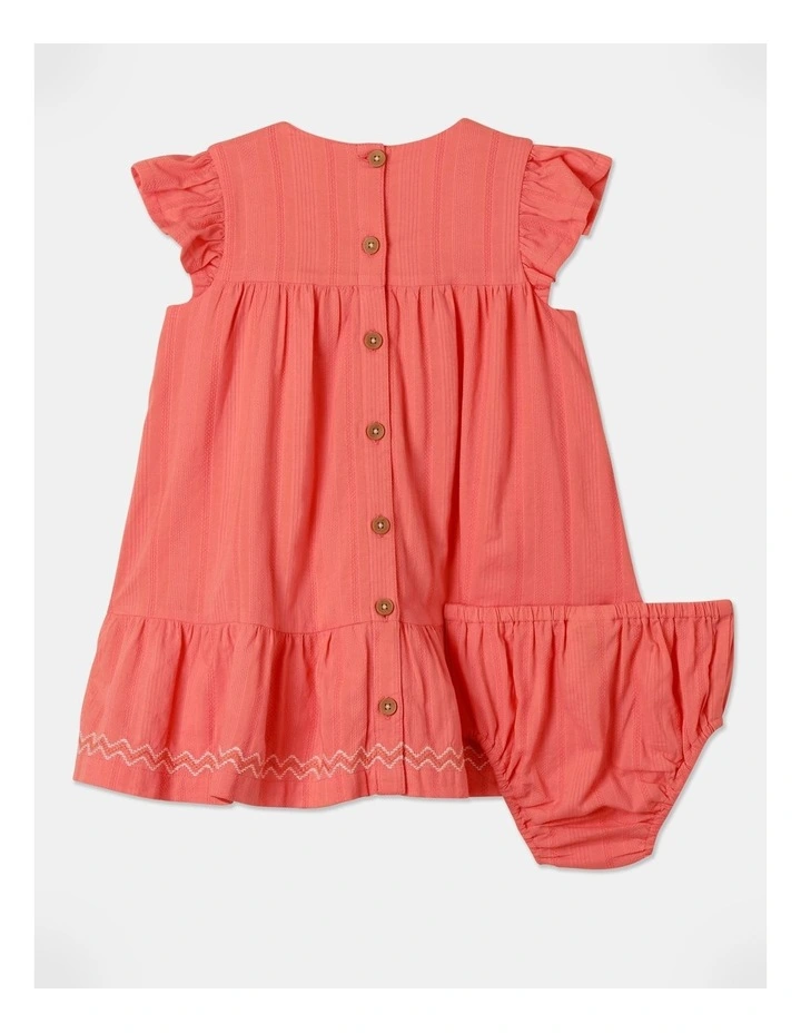 Eloise Shirred Dress in Pink image 3