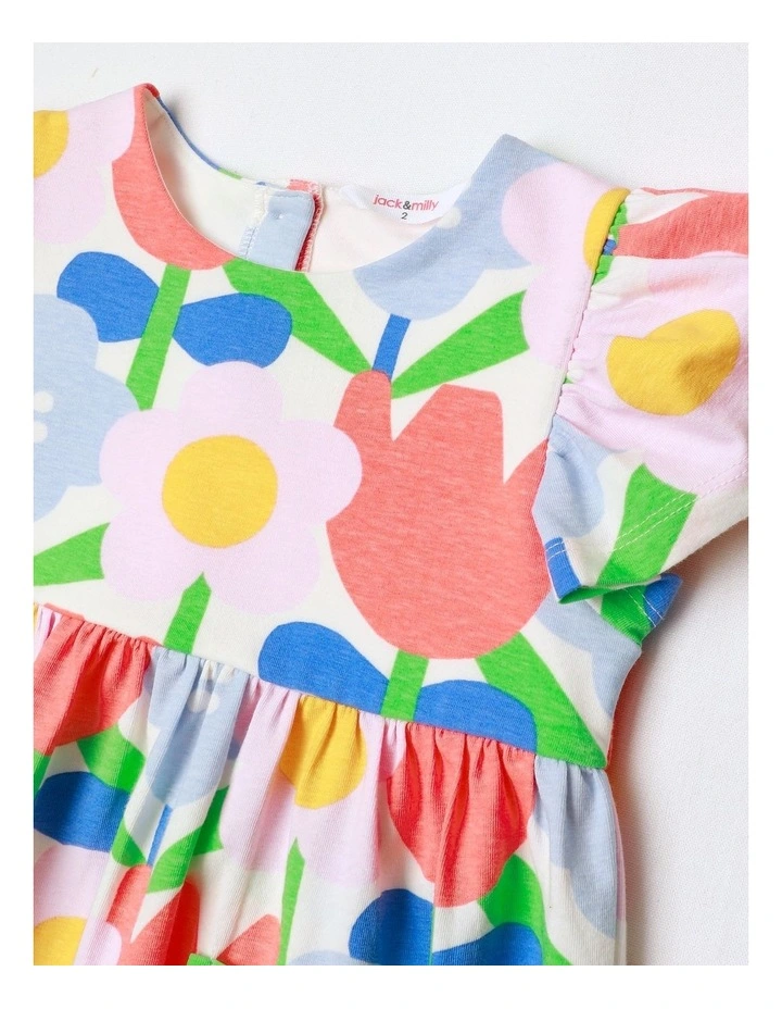 Marnie Short Sleeve Knit Dress in Multi image 2
