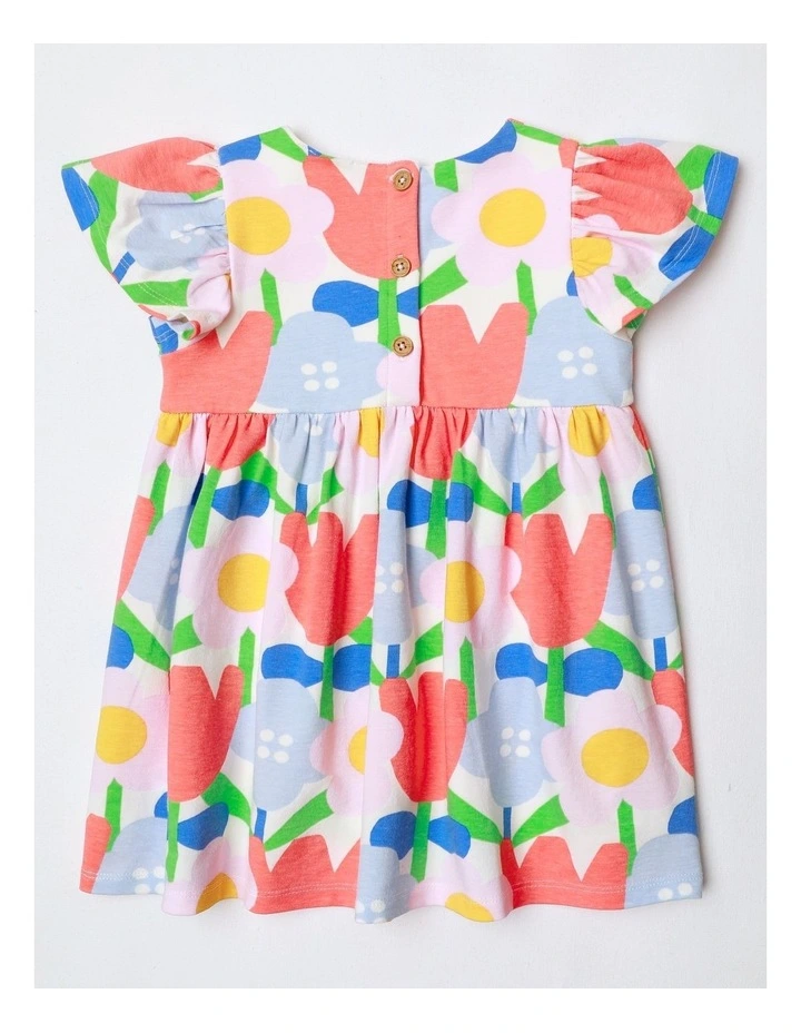 Marnie Short Sleeve Knit Dress in Multi image 3