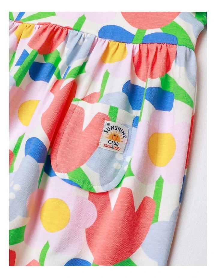 Marnie Short Sleeve Knit Dress in Multi image 4