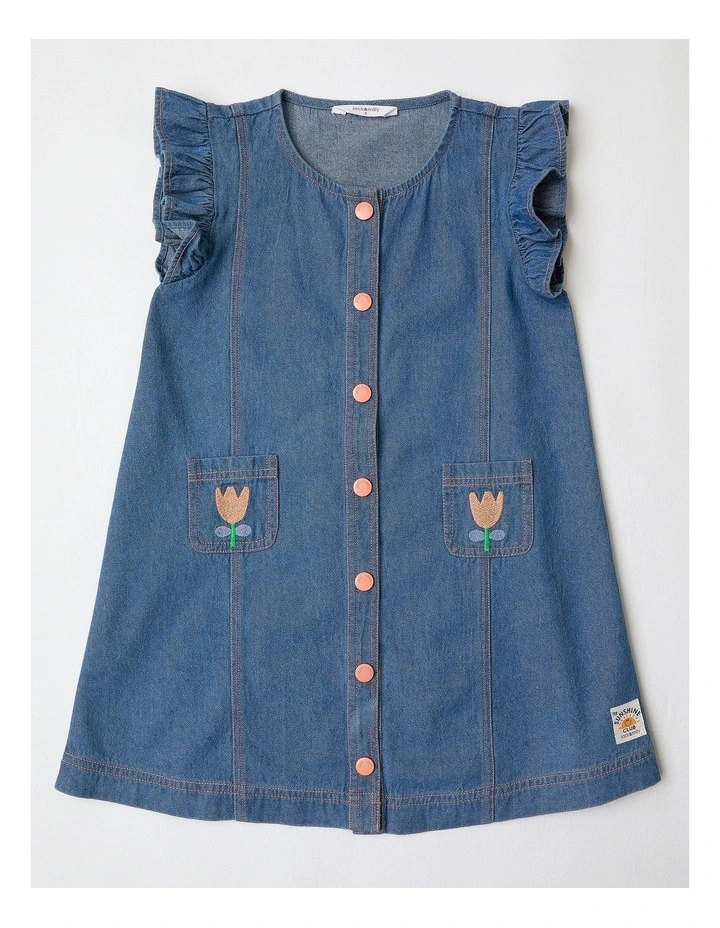 Hattie Mini Dress In Denim image 1