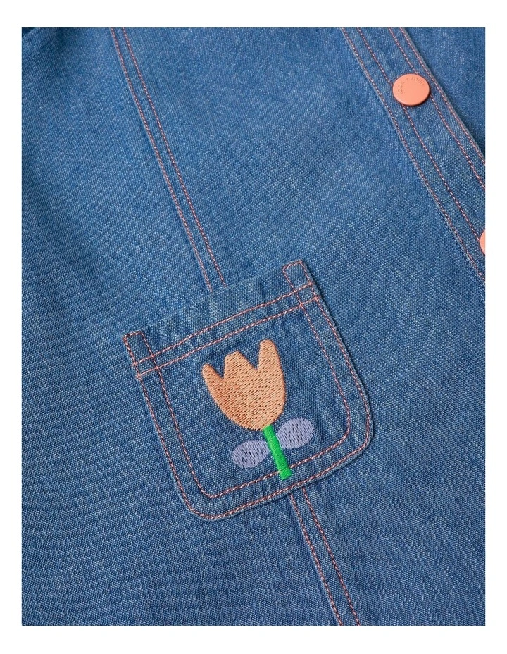 Hattie Mini Dress In Denim image 4