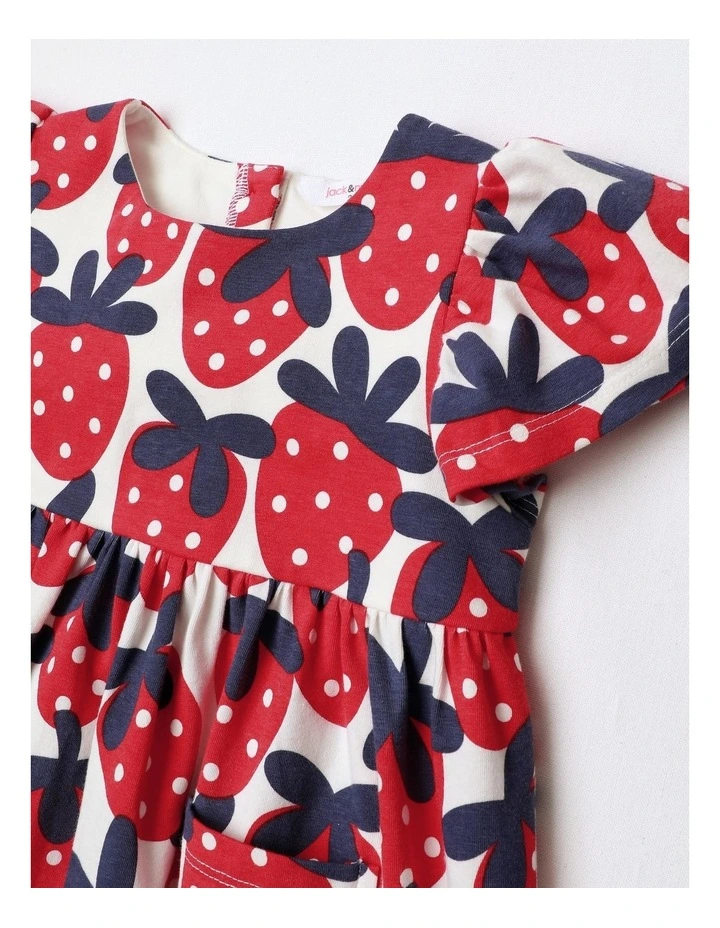 Marnie Short Sleeve Knit Dress In White image 3