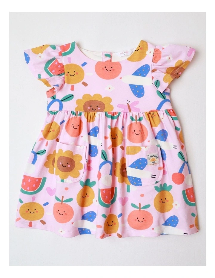 Marnie Short Sleeve Knit Dress in Pink image 1