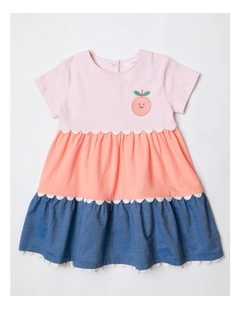 Lulu Jersey and Tiered Dress with Ric Rac Trim