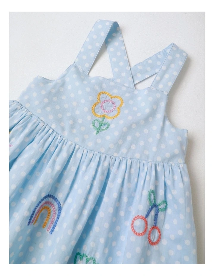 Gracie Woven Dobby and Yardage Pinny in Light Blue image 2