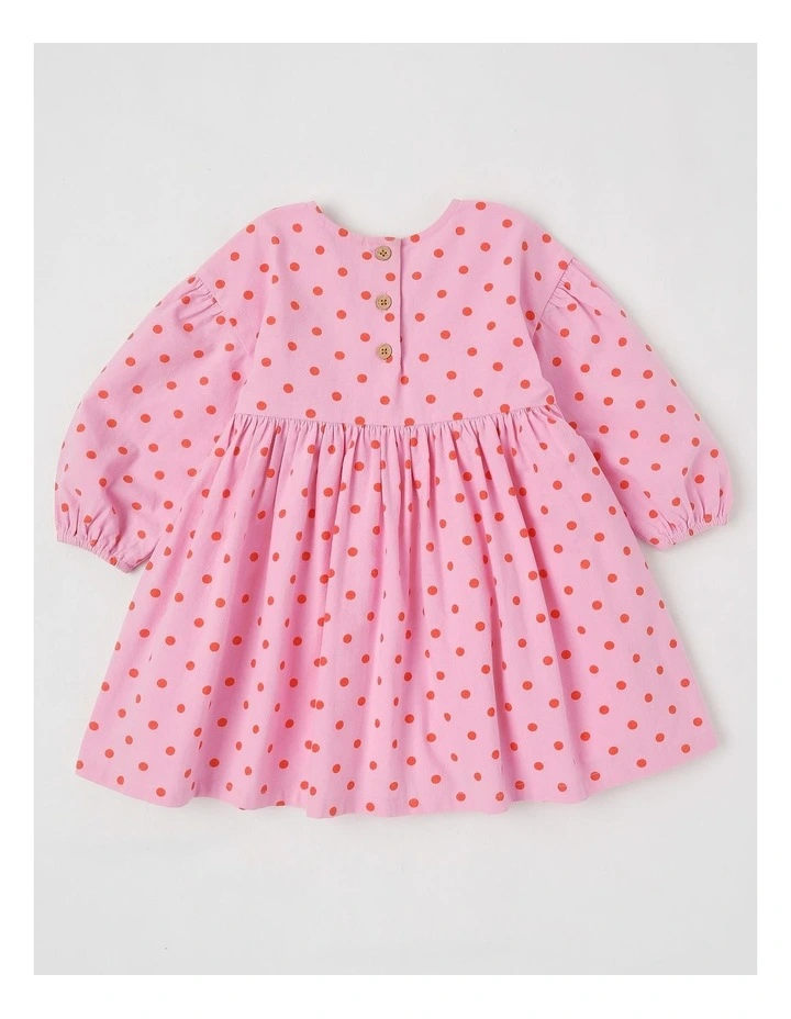 Anna Colourblocked Dress with Ric Rac Trim in Pink image 3