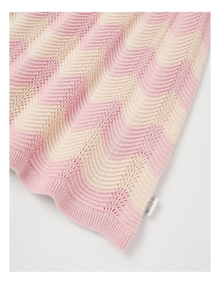 Coral Knitted Pointelle Dress in Pink image 4