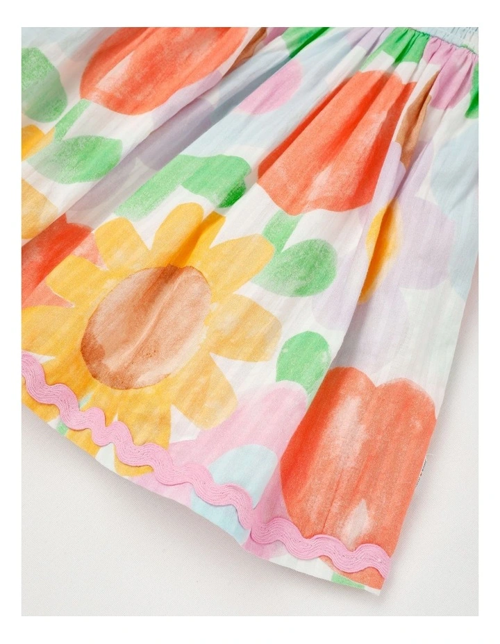 Amelia Paper Touch Dress with Watercolour Floral Print image 4