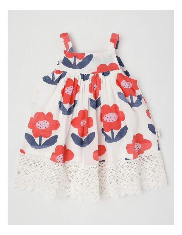 Pearl Woven Dress in Cream image 1