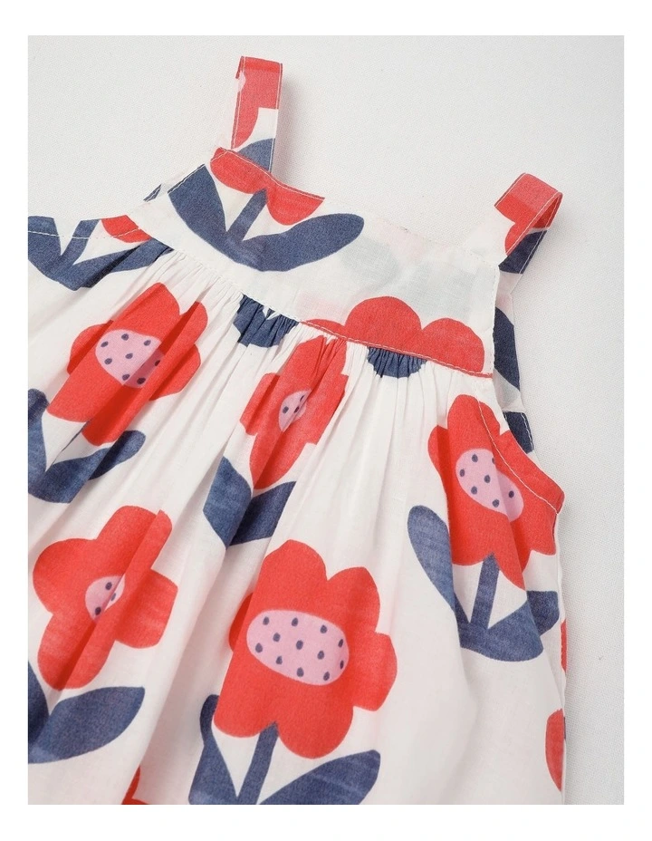 Pearl Woven Dress in Cream image 2