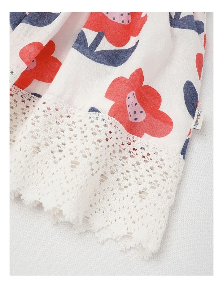 Pearl Woven Dress in Cream image 4