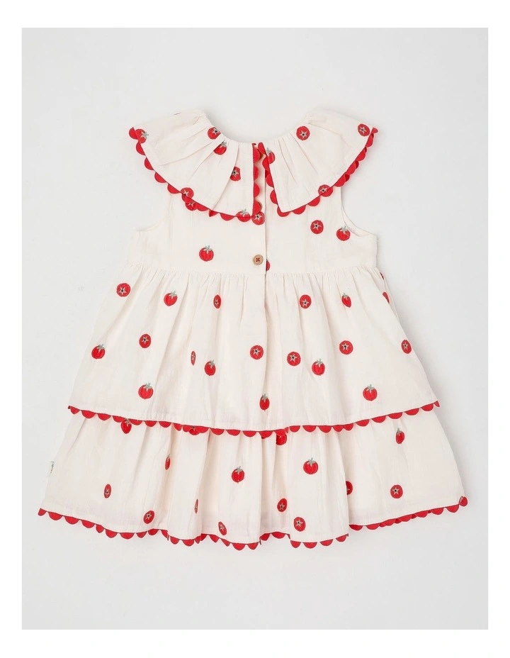 Clover Tiered Dress in Cream image 3