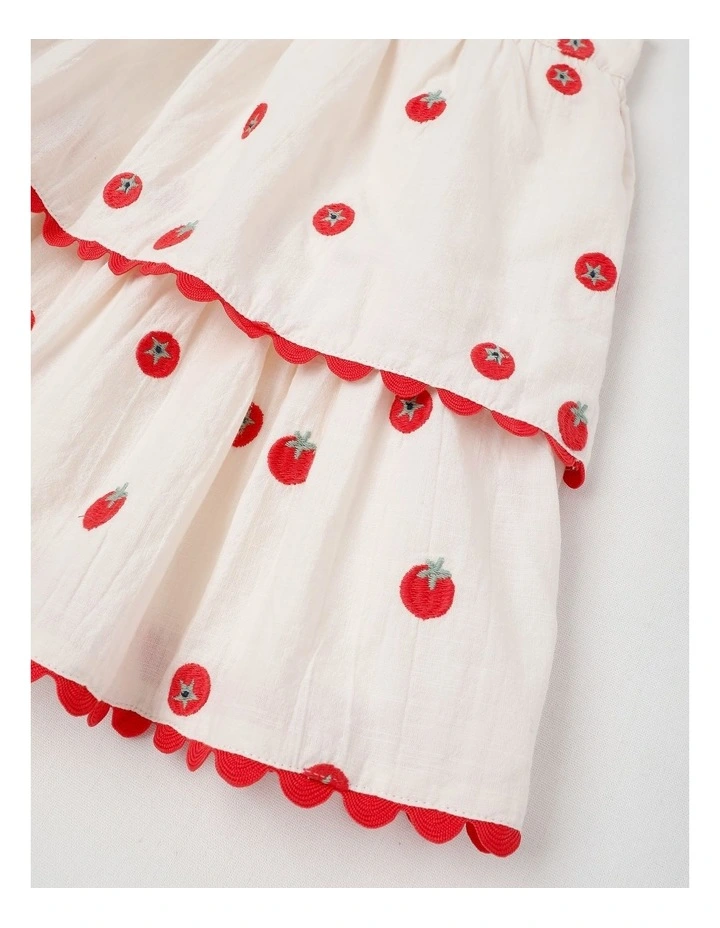 Clover Tiered Dress in Cream image 4