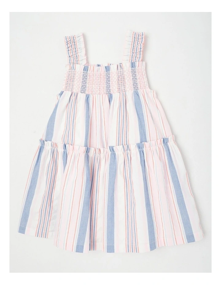 Kelly Smocked Dress In Assorted Stripe image 1