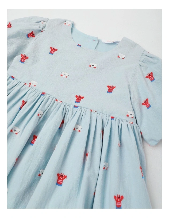 Sophie Puff Sleeve Dress in Blue image 2