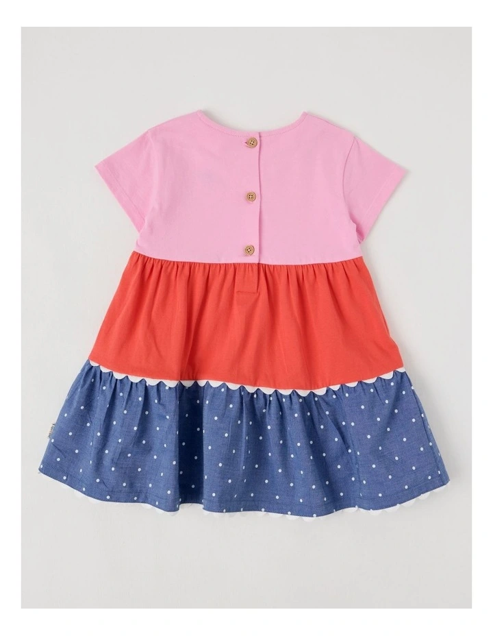 Lulu Colourblocked Dress in Pink image 3