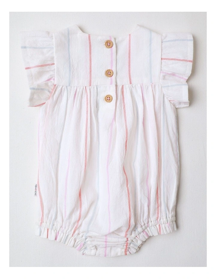 Maisy Crochet Romper with Stripes image 3