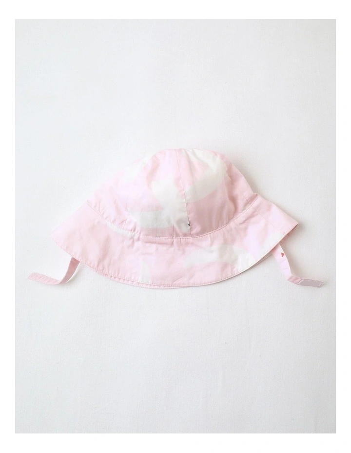 Rocky Woven Romper with Embroidered Pockets and Hat in Pink image 4