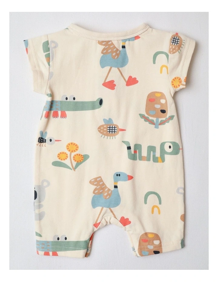 Naturals 2 Pack Rompers with Koala Embroidery in Green image 5