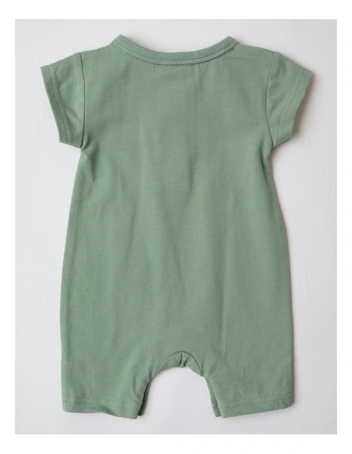 Naturals 2 Pack Rompers with Koala Embroidery in Green image 6
