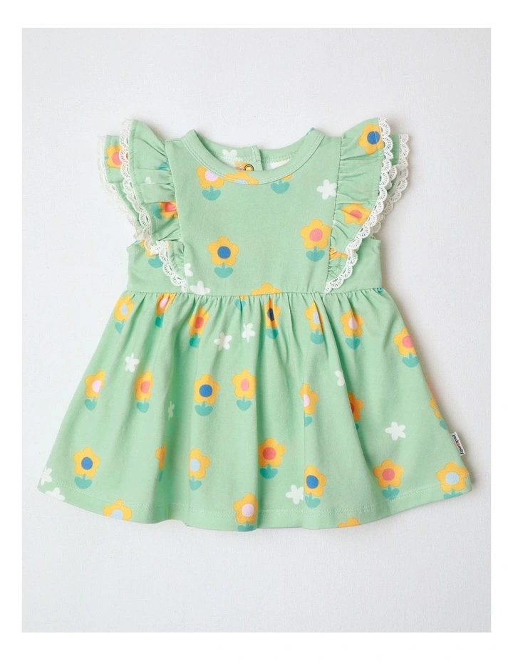 Bonny Romper Dress with Flutter Sleeve Daisy in Light Pink image 1