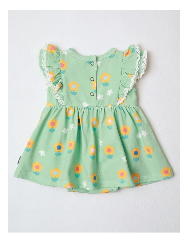 Bonny Romper Dress with Flutter Sleeve Daisy in Light Pink image 3