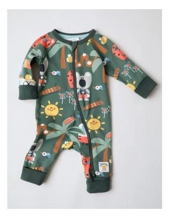Clancy Zip Coverall in Green