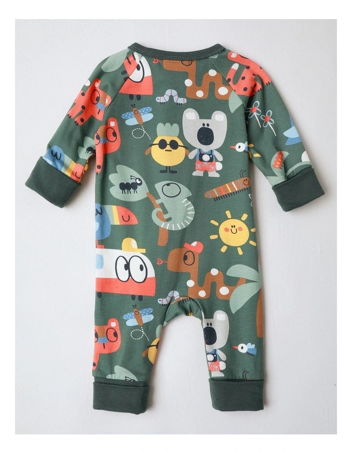 Clancy Zip Coverall in Green image 3