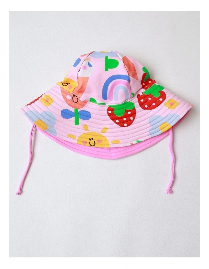 Buddy Long Sleeve Rashsuit with Hat Set in Pink image 5