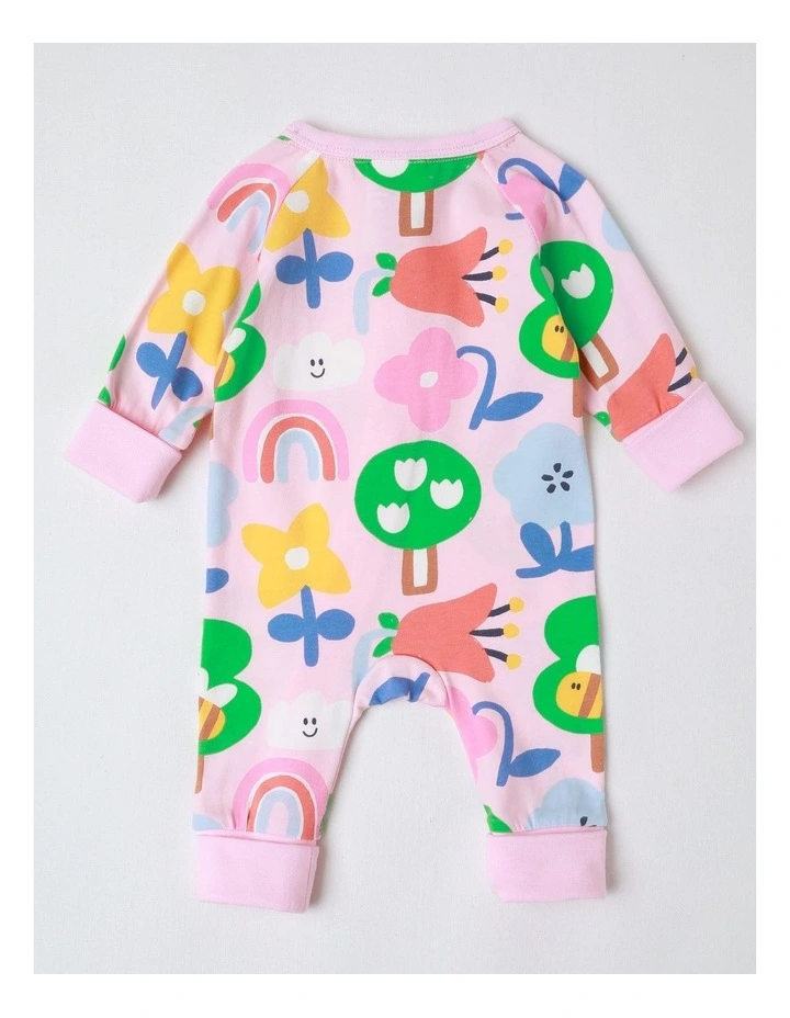 Clancy Zip Coverall in Magic Garden Print and Pink image 3