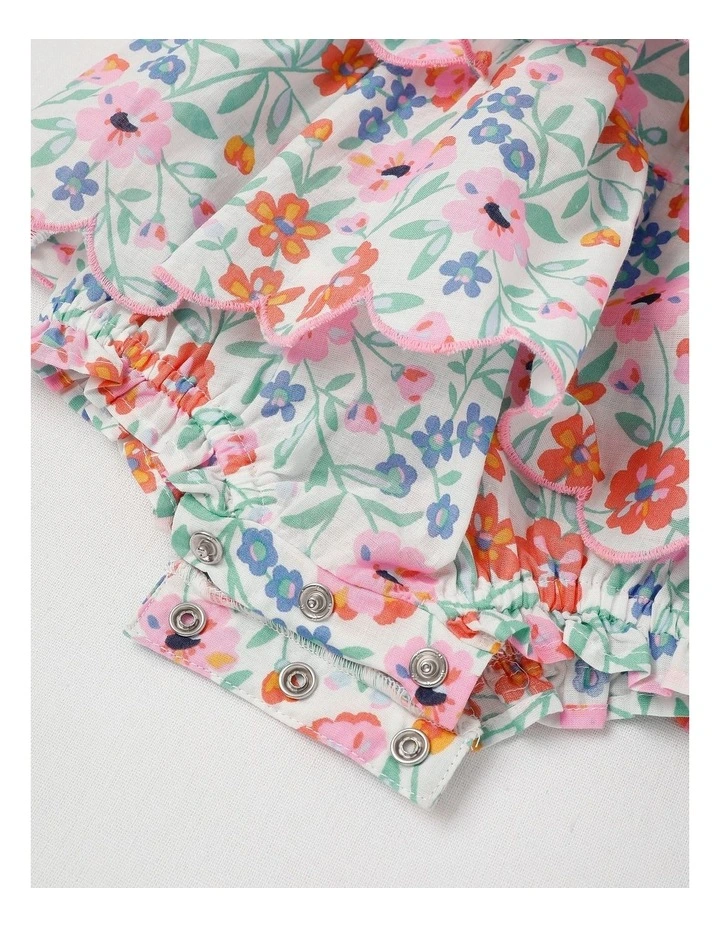 Audrey Frill Romper in Ditzy Print in Assorted Colours image 4