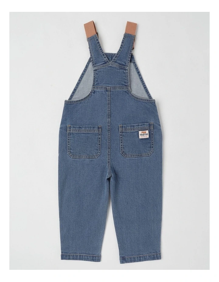 Harvey Denim Overall with Contrast Shoulder Straps in Denim image 3