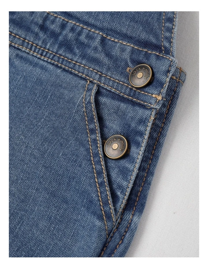 Harvey Denim Overall with Contrast Shoulder Straps in Denim image 4