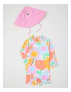 Buddy Rashsuit and Hat Set in Watercolour Floral