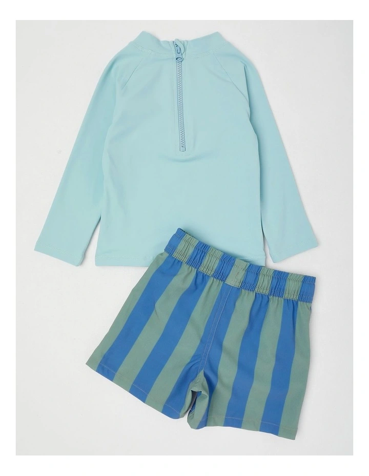 Barney Funtastic Rashvest and Boardshort Set in Blue image 3