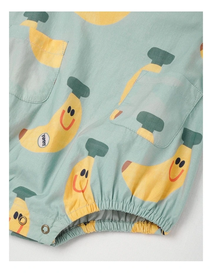 Rocky Romper and Matching Hat Set in Green image 3